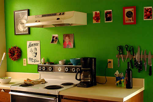 Green kitchen remodeling